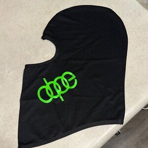 Black Balaclava with Green Logo